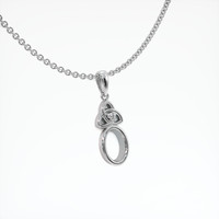 14K White Gold Accent Stones Pendant Setting Image