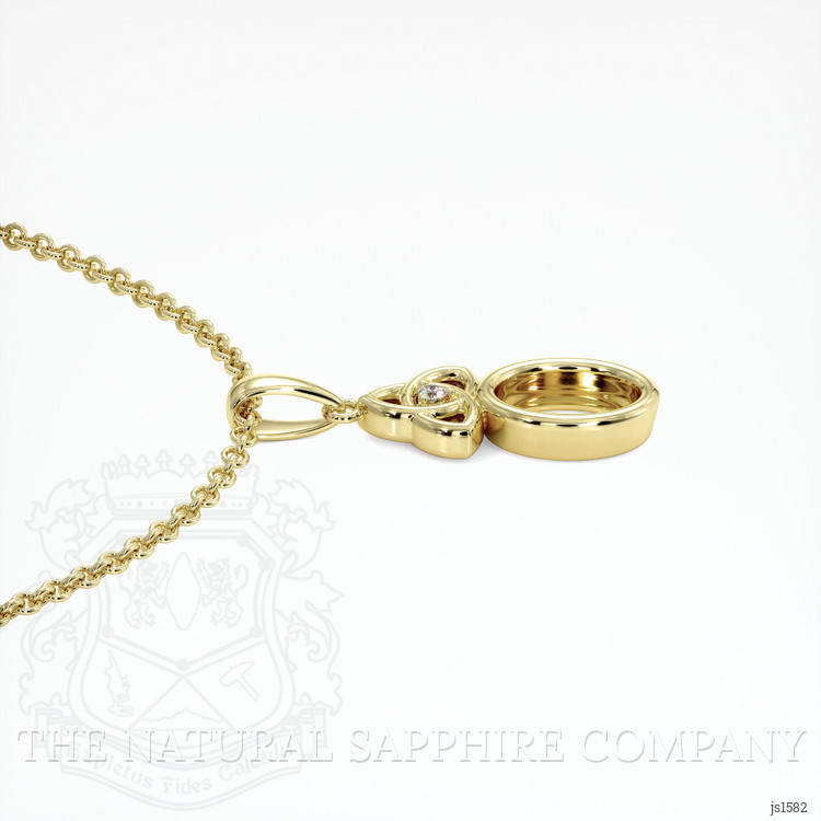 10K Yellow Gold Accent Stones Pendant Setting