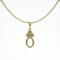 14K Yellow Gold Accent Stones Pendant Setting Video