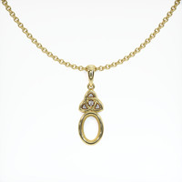 18K Yellow Gold Accent Stones Pendant Setting Video