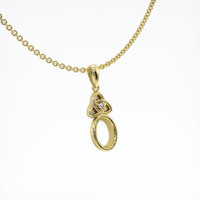 18K Yellow Gold Accent Stones Pendant Setting Image