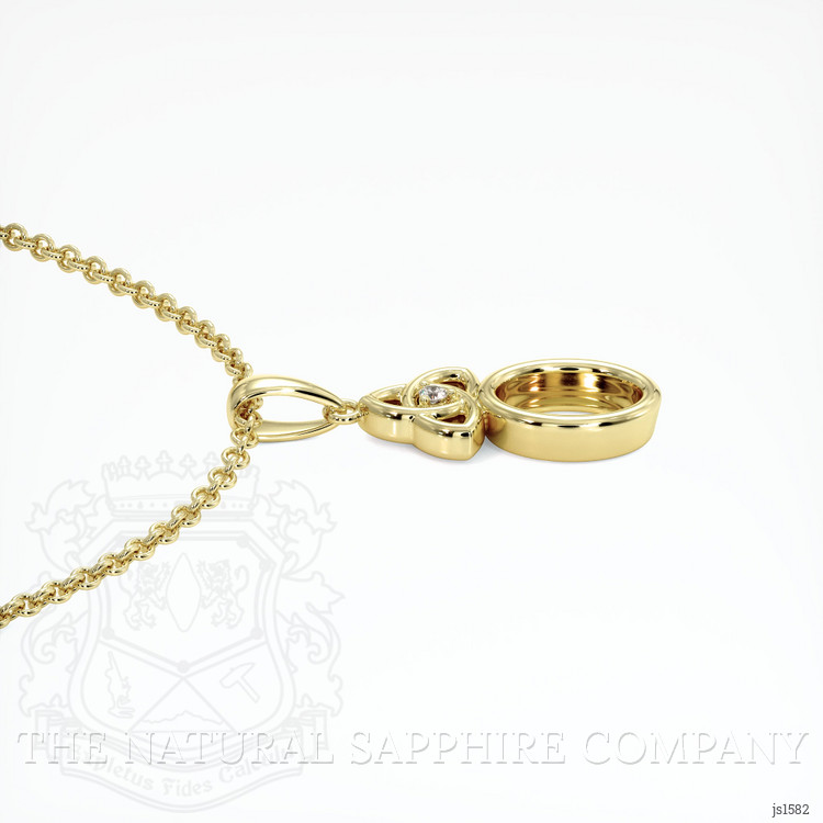 18K Yellow Gold Accent Stones Pendant Setting