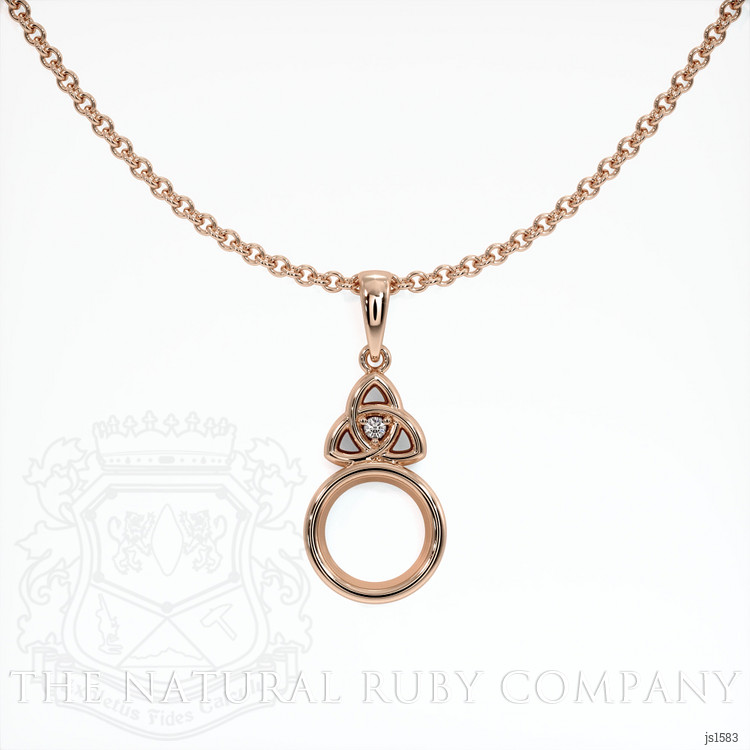 14K Rose Gold Accent Stones Pendant Setting