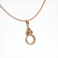 14K Rose Gold Accent Stones Pendant Setting Image