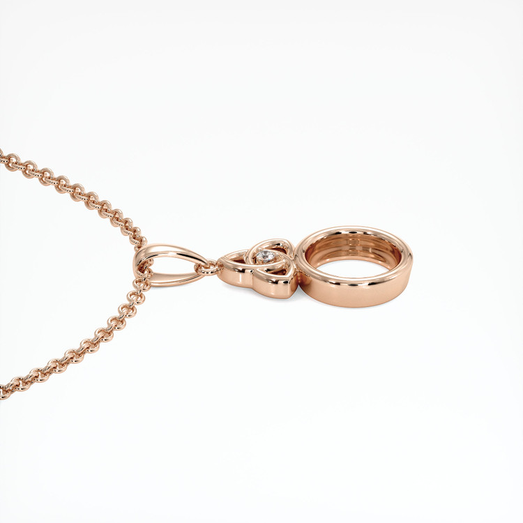 14K Rose Gold Accent Stones Pendant Setting