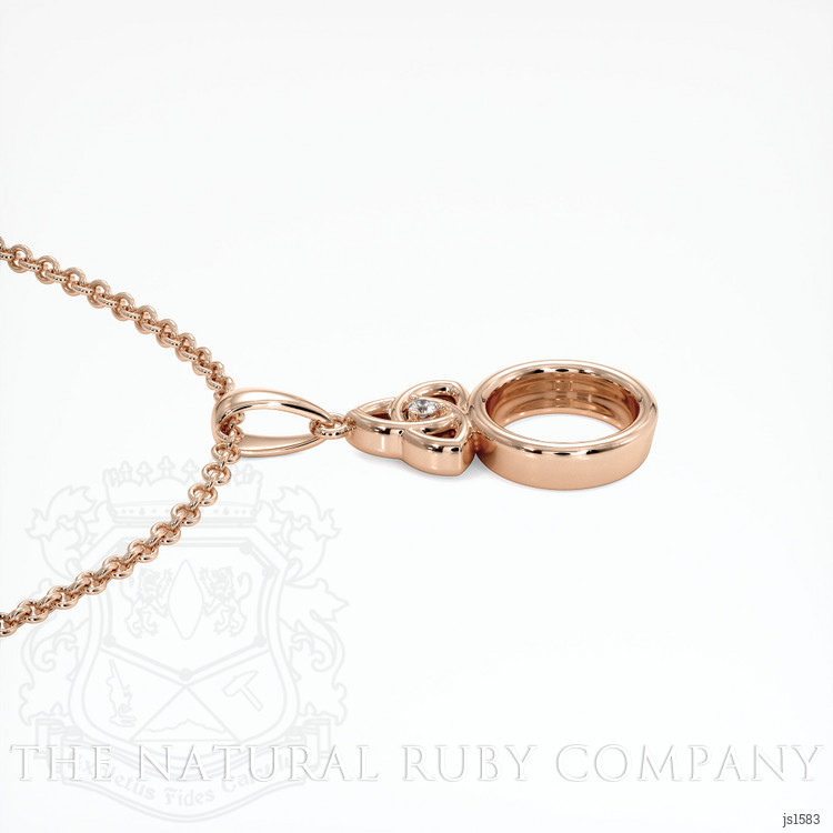 14K Rose Gold Accent Stones Pendant Setting