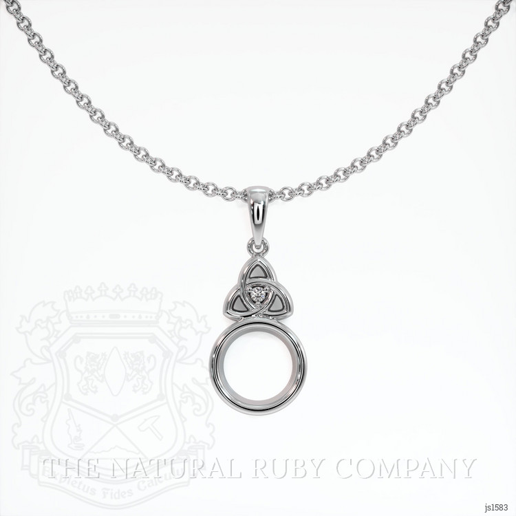 Silver Accent Stones Pendant Setting
