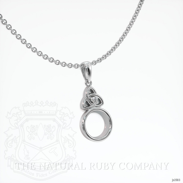 Silver Accent Stones Pendant Setting