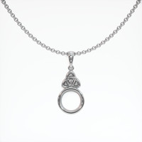 14K White Gold Accent Stones Pendant Setting Video