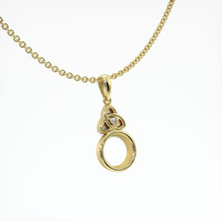 14K Yellow Gold Accent Stones Pendant Setting Image
