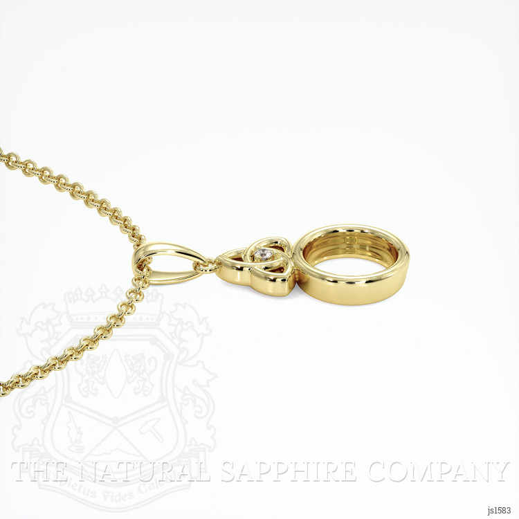14K Yellow Gold Accent Stones Pendant Setting