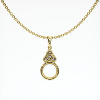 18K Yellow Gold Accent Stones Pendant Setting Video