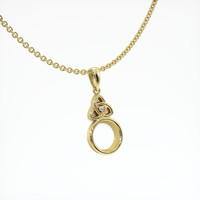 18K Yellow Gold Accent Stones Pendant Setting Image
