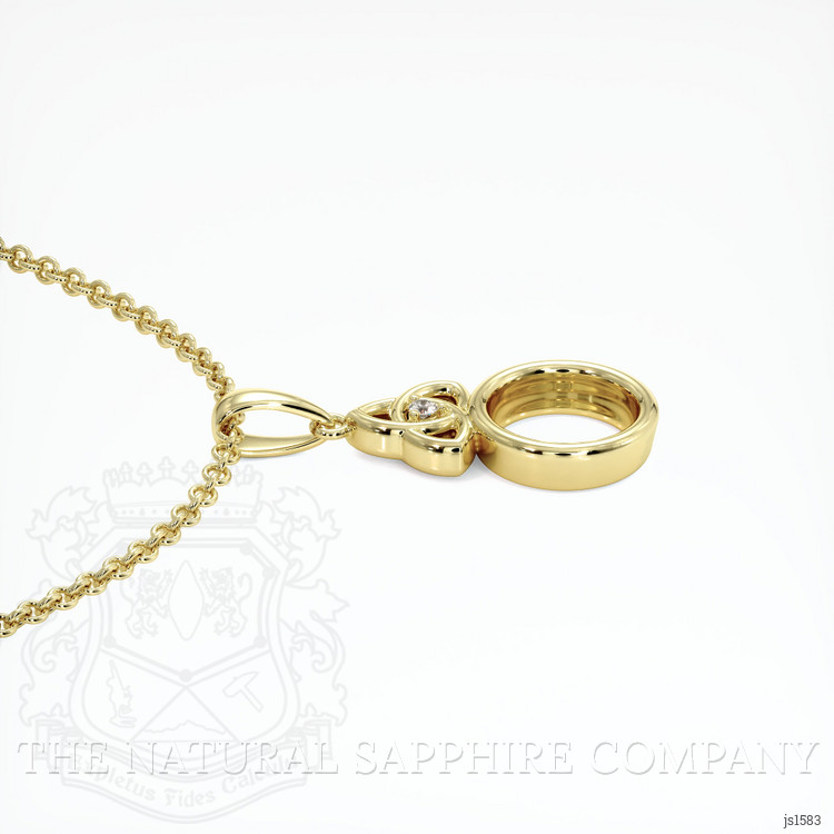 18K Yellow Gold Accent Stones Pendant Setting
