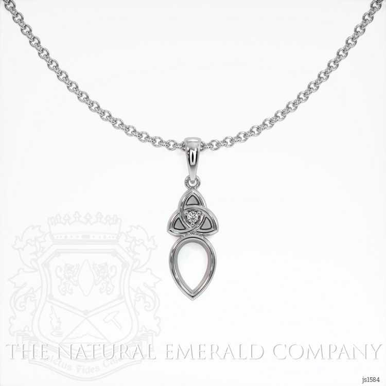 Platinum 950 Accent Stones Pendant Setting
