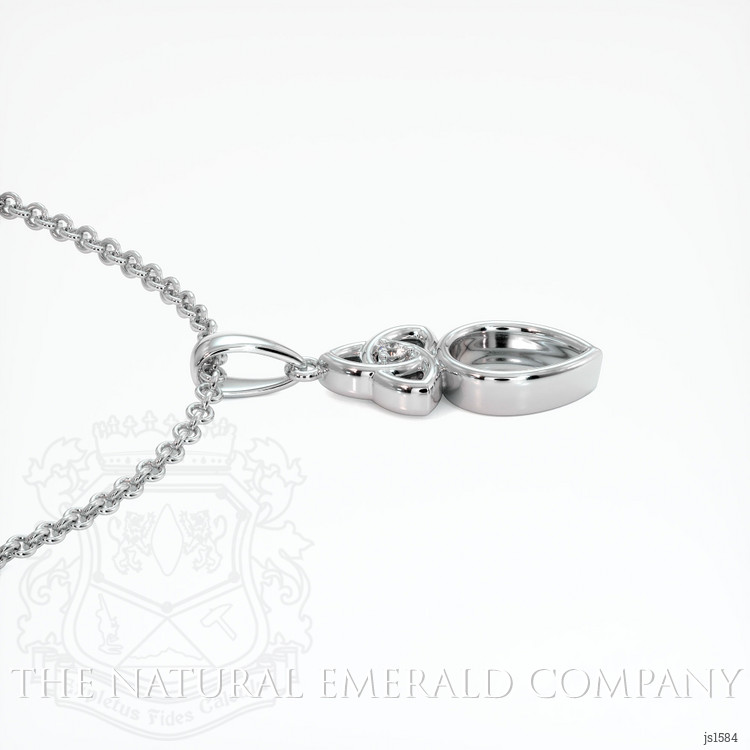 Platinum 950 Accent Stones Pendant Setting