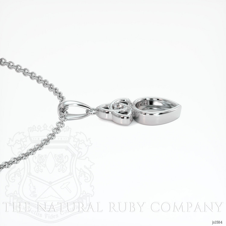 Platinum 950 Accent Stones Pendant Setting