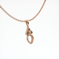 14K Rose Gold Accent Stones Pendant Setting Image