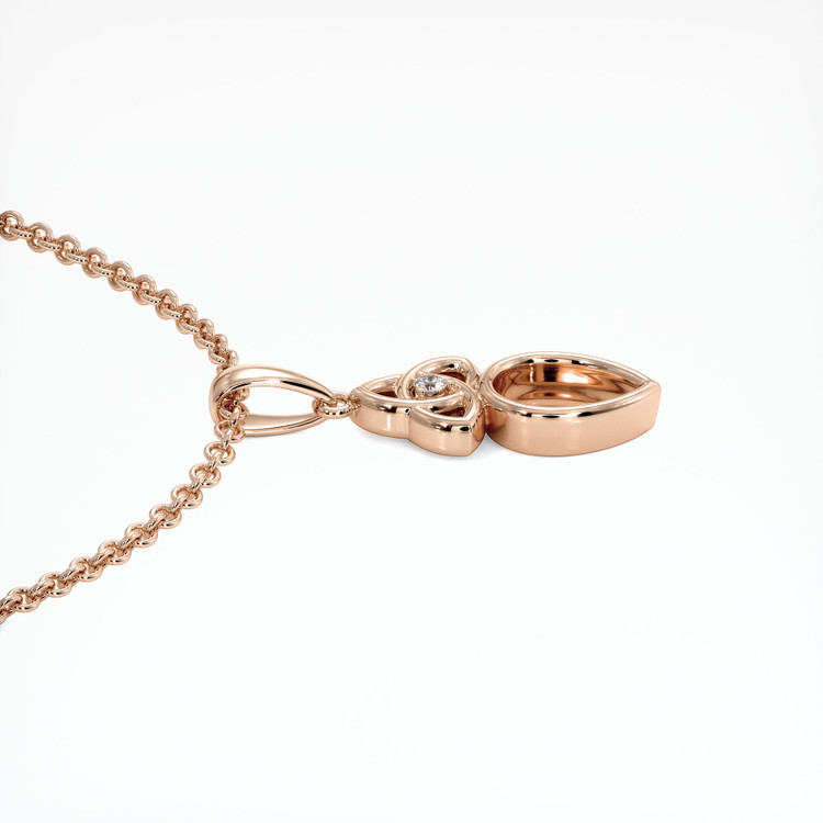14K Rose Gold Accent Stones Pendant Setting