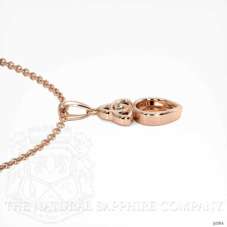 14K Rose Gold Accent Stones Pendant Setting