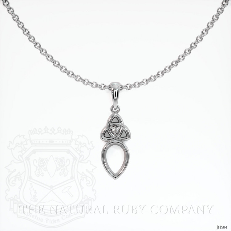 Silver Accent Stones Pendant Setting