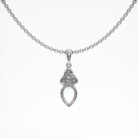 14K White Gold Accent Stones Pendant Setting Video