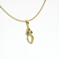 10K Yellow Gold Accent Stones Pendant Setting Image