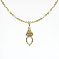 14K Yellow Gold Accent Stones Pendant Setting Video