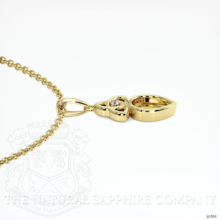 14K Yellow Gold Accent Stones Pendant Setting