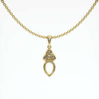 18K Yellow Gold Accent Stones Pendant Setting Video