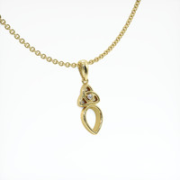 18K Yellow Gold Accent Stones Pendant Setting Image
