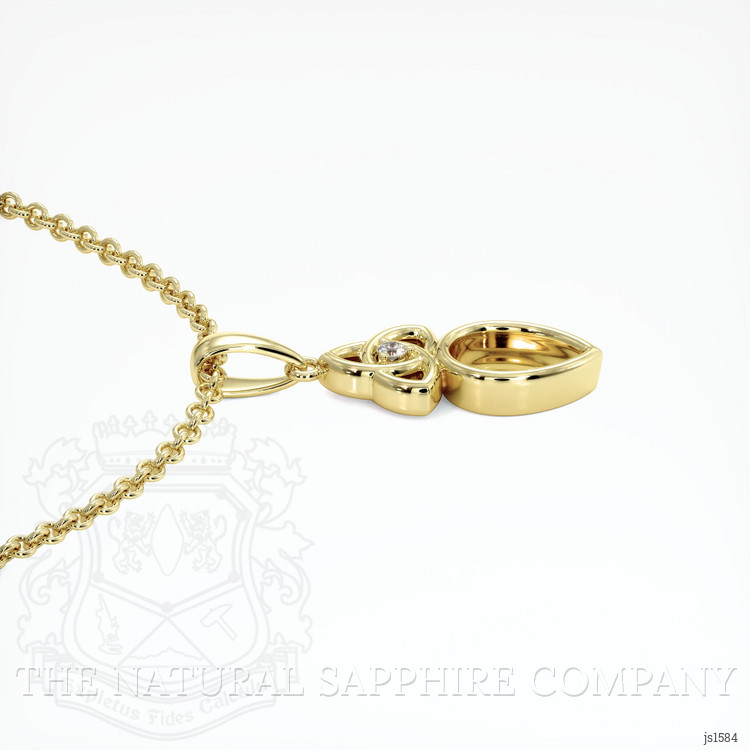 18K Yellow Gold Accent Stones Pendant Setting