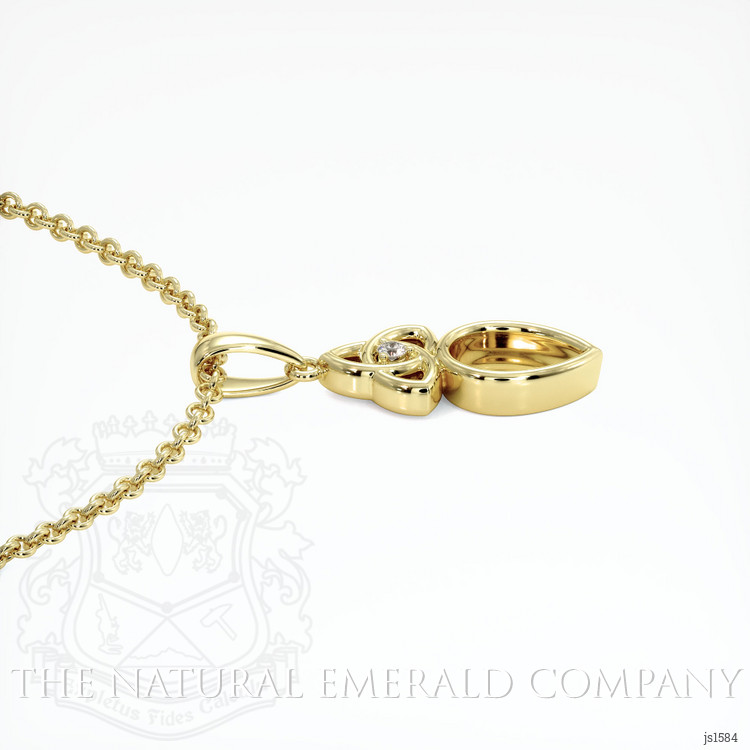 18K Yellow Gold Accent Stones Pendant Setting