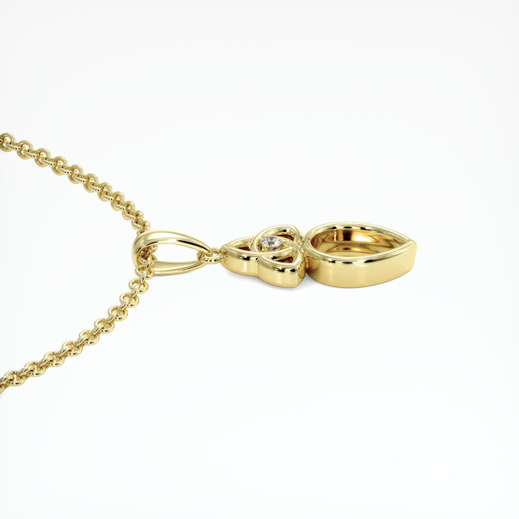 18K Yellow Gold Accent Stones Pendant Setting
