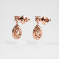 14K Rose Gold Pave Earring Setting Image