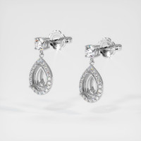 18K White Gold Pave Earring Setting Video