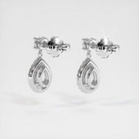 18K White Gold Pave Earring Setting Image