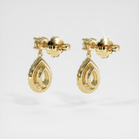 18K Yellow Gold Pave Earring Setting Image