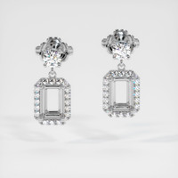 Platinum 950 Pave Earring Setting Image