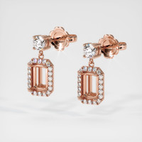 14K Rose Gold Pave Earring Setting Video