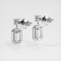 18K White Gold Pave Earring Setting Image