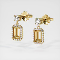 14K Yellow Gold Pave Earring Setting Video