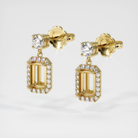 18K Yellow Gold Pave Earring Setting Video