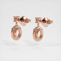 14K Rose Gold Pave Earring Setting Image