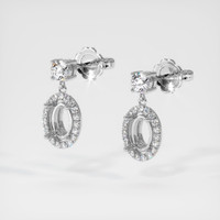 14K White Gold Pave Earring Setting Video