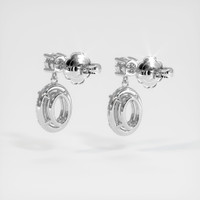14K White Gold Pave Earring Setting Image