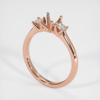 14K Rose Gold Three Stone Ring Setting Video