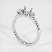 14K White Gold Three Stone Ring Setting Video