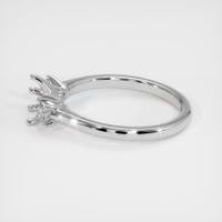 14K White Gold Three Stone Ring Setting Image