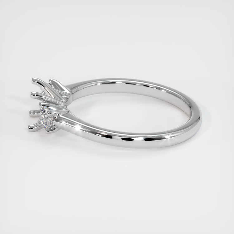18K White Gold Three Stone Ring Setting